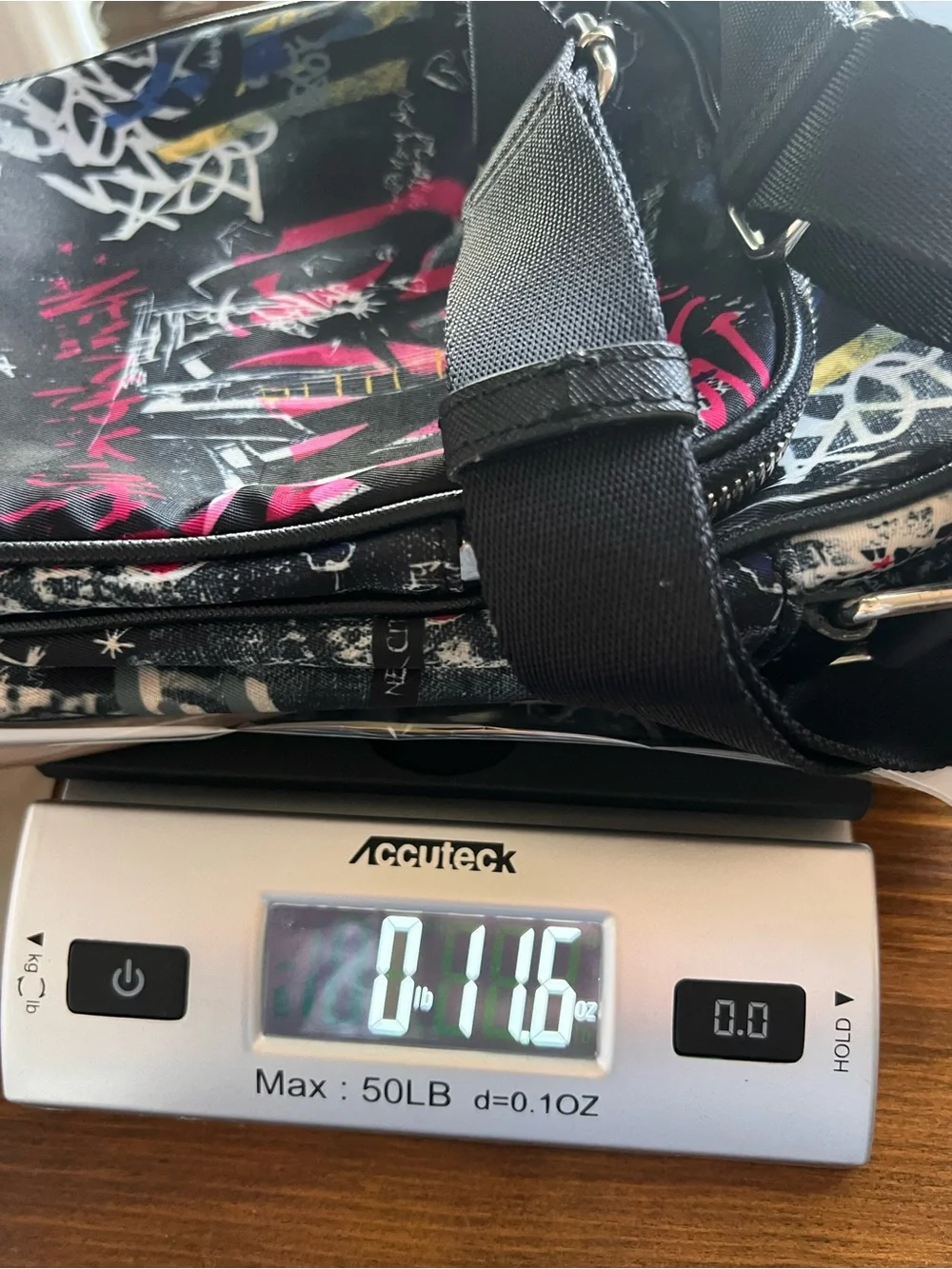 DKNY NYC Graffiti Crossbody Bag Y2K Black Pink Streetwear Mini Messenger Purse